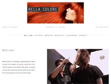 Tablet Screenshot of bellacoloresalon.com